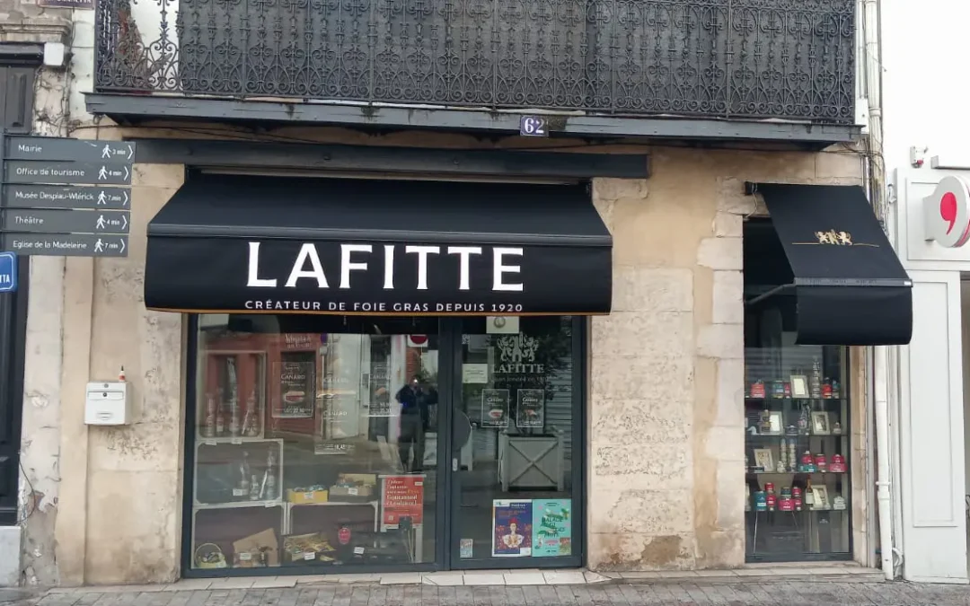 Stores extérieurs pour la Maison Lafitte Foie Gras à Mont de Marsan