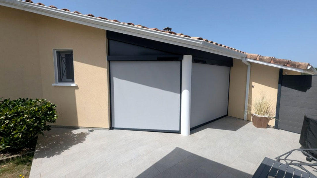 Stores ZIP pour une fermeture de terrasse près de Tarbes Stores ZIP pour fermeture de terrasse près de Tarbes